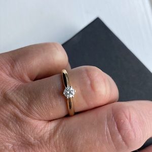 14k natural diamond ring